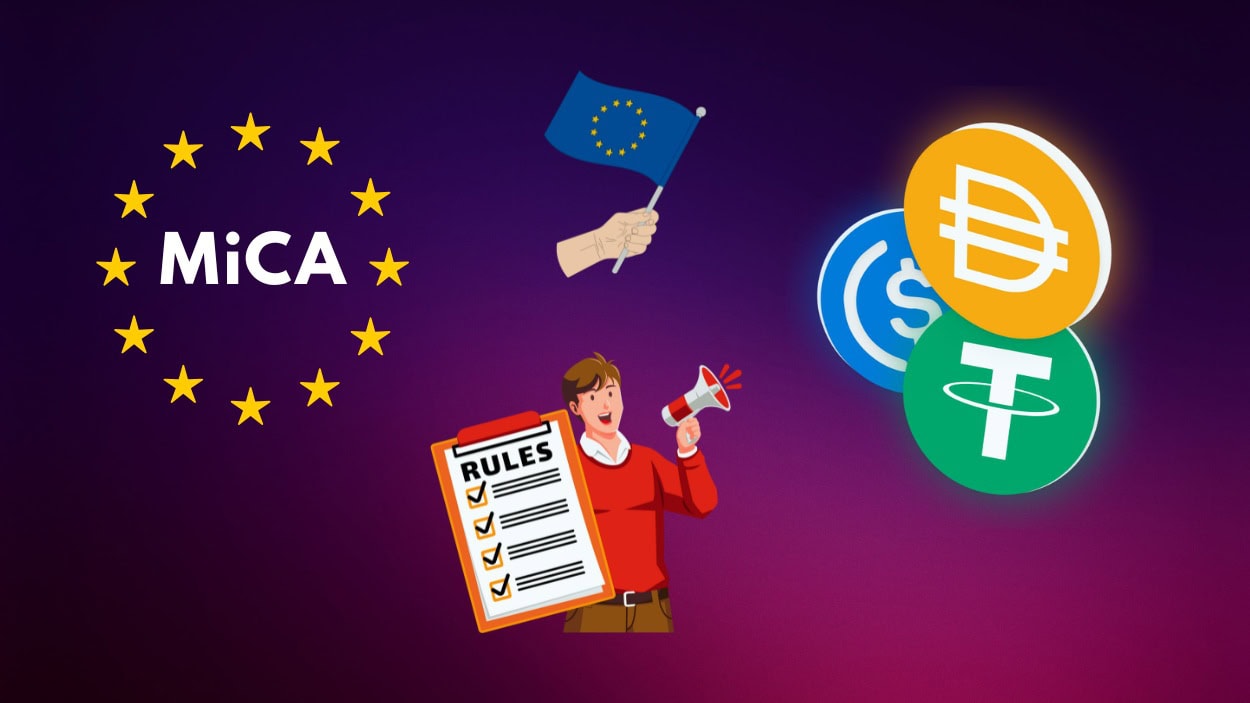 Infographic comparing euro vs USD stablecoin liquidity volumes in 2026 highlighting MiCA regulatory impact on European crypto markets
