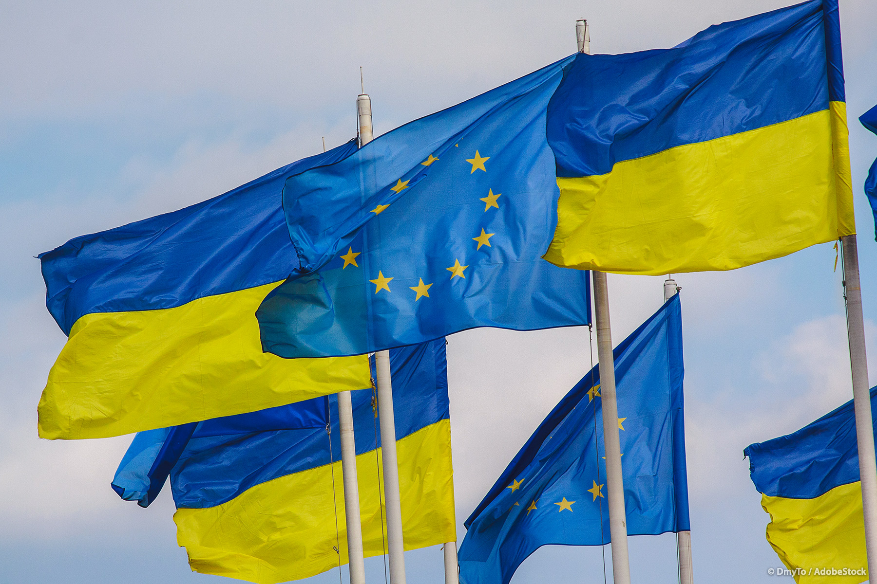 Eurozone policy risk EU flags
